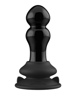Rimly – Vibrerende Glazen Buttplug met Zuignap