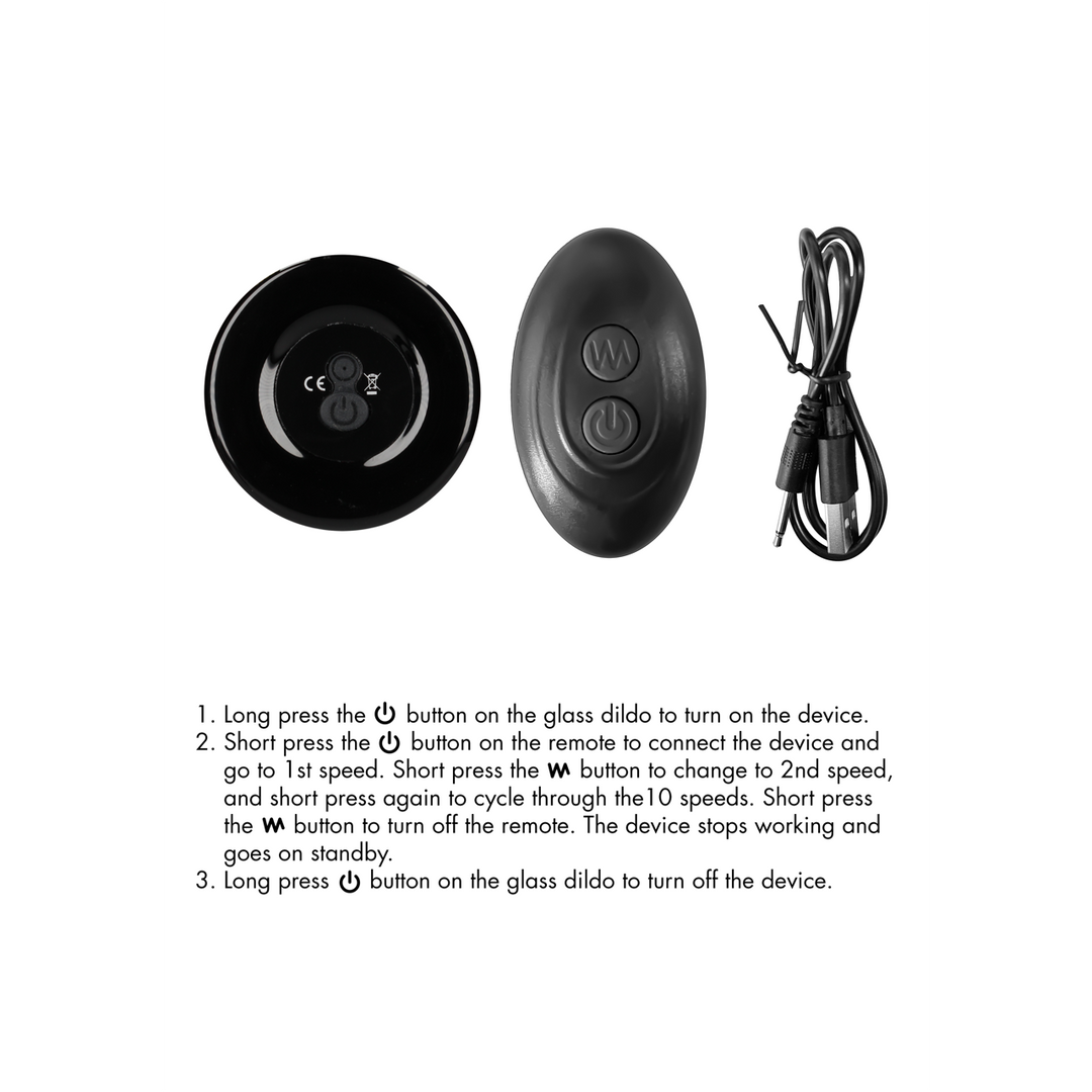 Globy - Glazen Vibrator met Suction Cup - Afbeelding 7