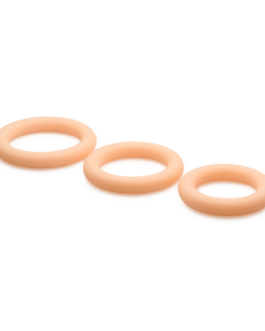 Discrete Siliconen Cockring Set – 3 Stuks – Licht