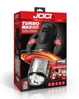 Turbo Max – Draaien, Duwen en Zuigen Masturbator – Transparant/Zwart