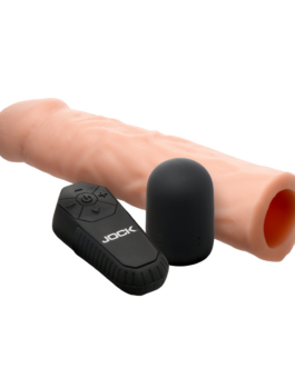 Verlengstukken – Vibrerende Realistische Penisverlenging met Afstandsbediening – Licht