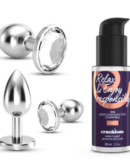 Bijou – Anal Wet Train Trio – 3 Jewel Plugs – Helder