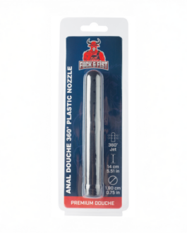 Anal Douche 360 Plastic Nozzle – 13,5 cm – Zwart
