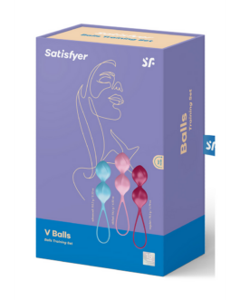 V Balls – Kegel Balls – 3 Stuks – Turquoise/Rood/Roze