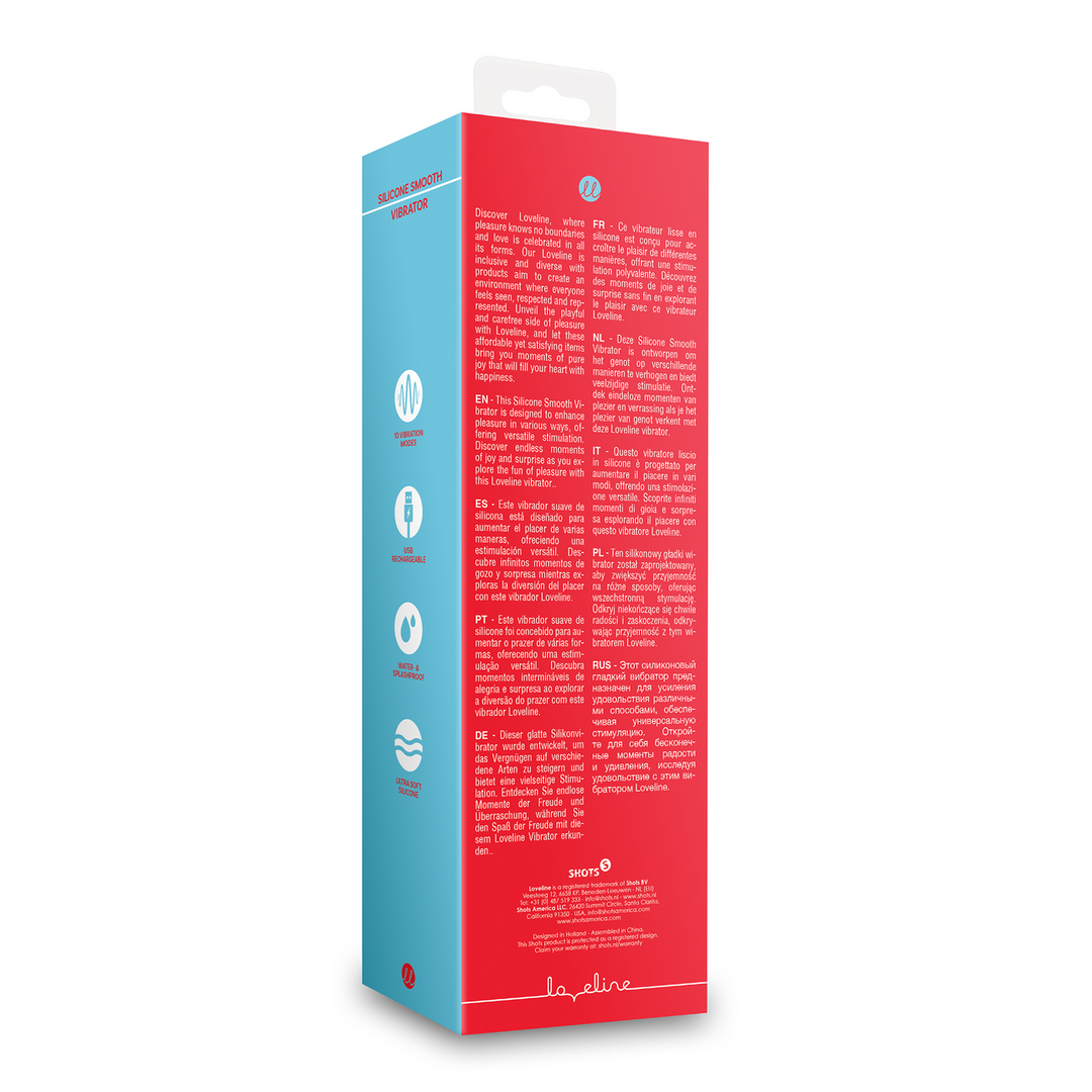 Siliconen Smooth Vibrator - Salsa - Afbeelding 3