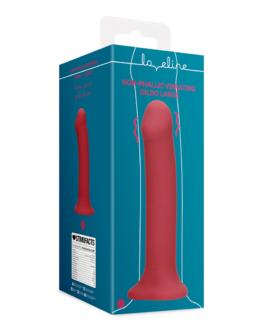 Non-Phallic Vibrerende Dildo – Groot – Framboos Rood