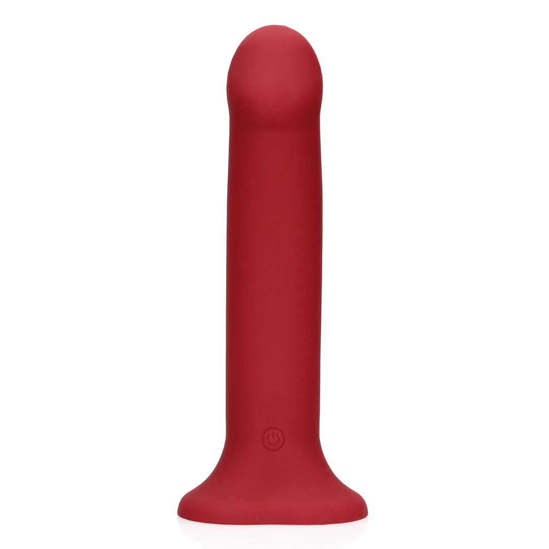 Non-Phallic Vibrerende Dildo - Groot - Framboos Rood - Afbeelding 4