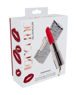 Diamond – Lipstick Vibrator with 4 Attachments – Iridescent