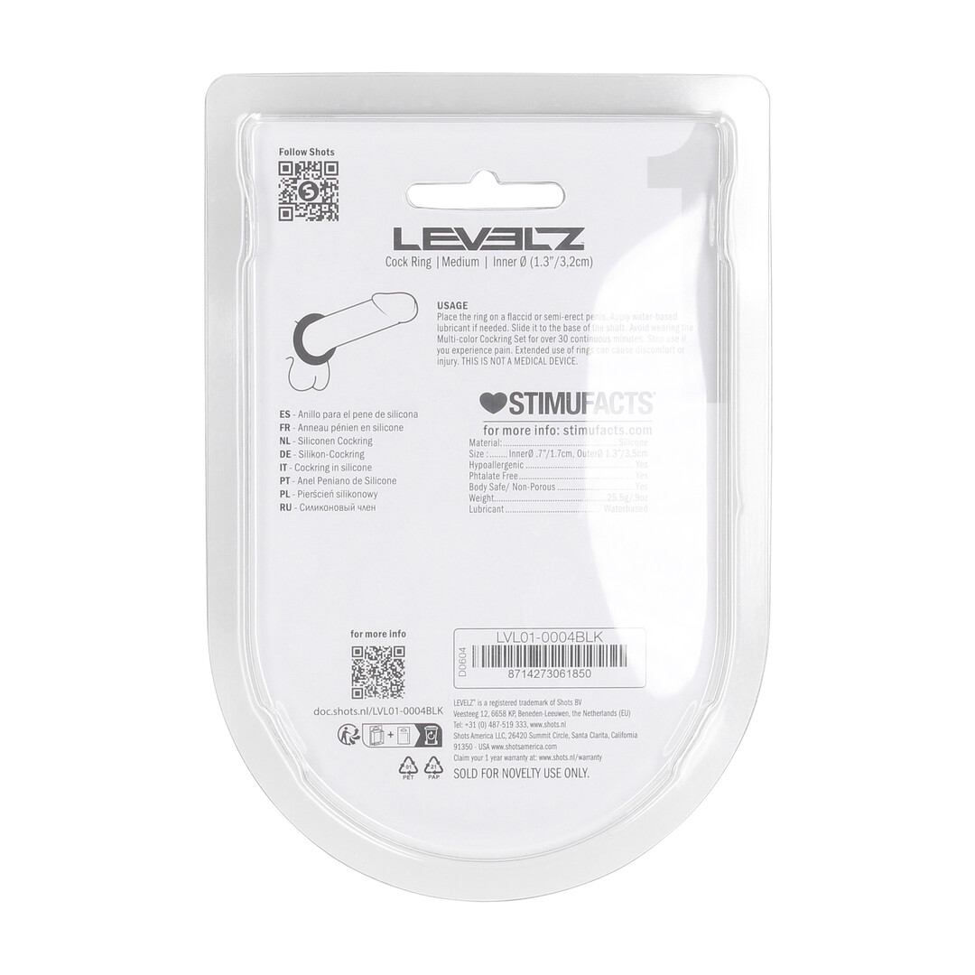 Vloeibare Siliconen Cockring - M - Zwart - Afbeelding 3