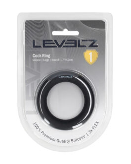 Vloeibare Silicoenen Cockring – L – Zwart