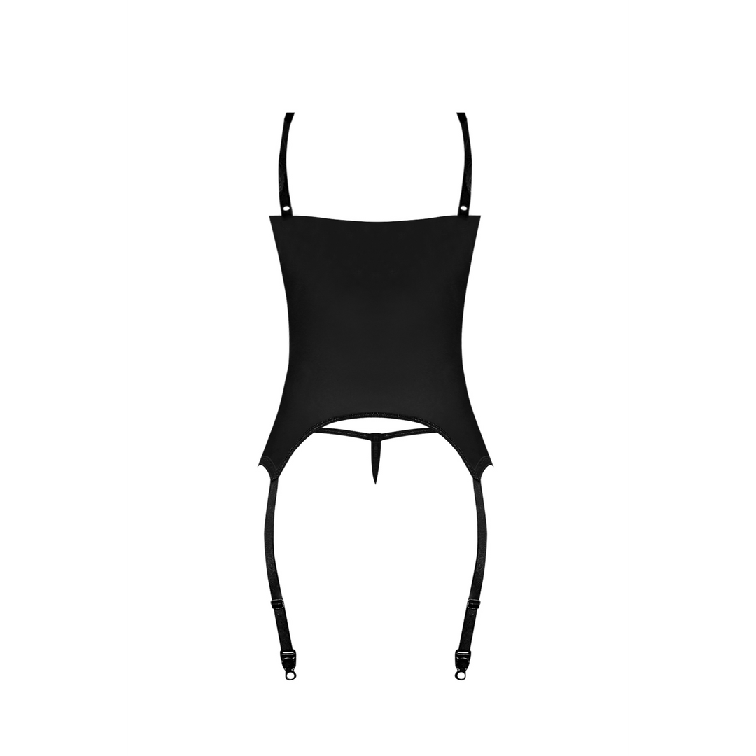 Merry Widow en G-String Set - L/XL - Zwart - Afbeelding 6