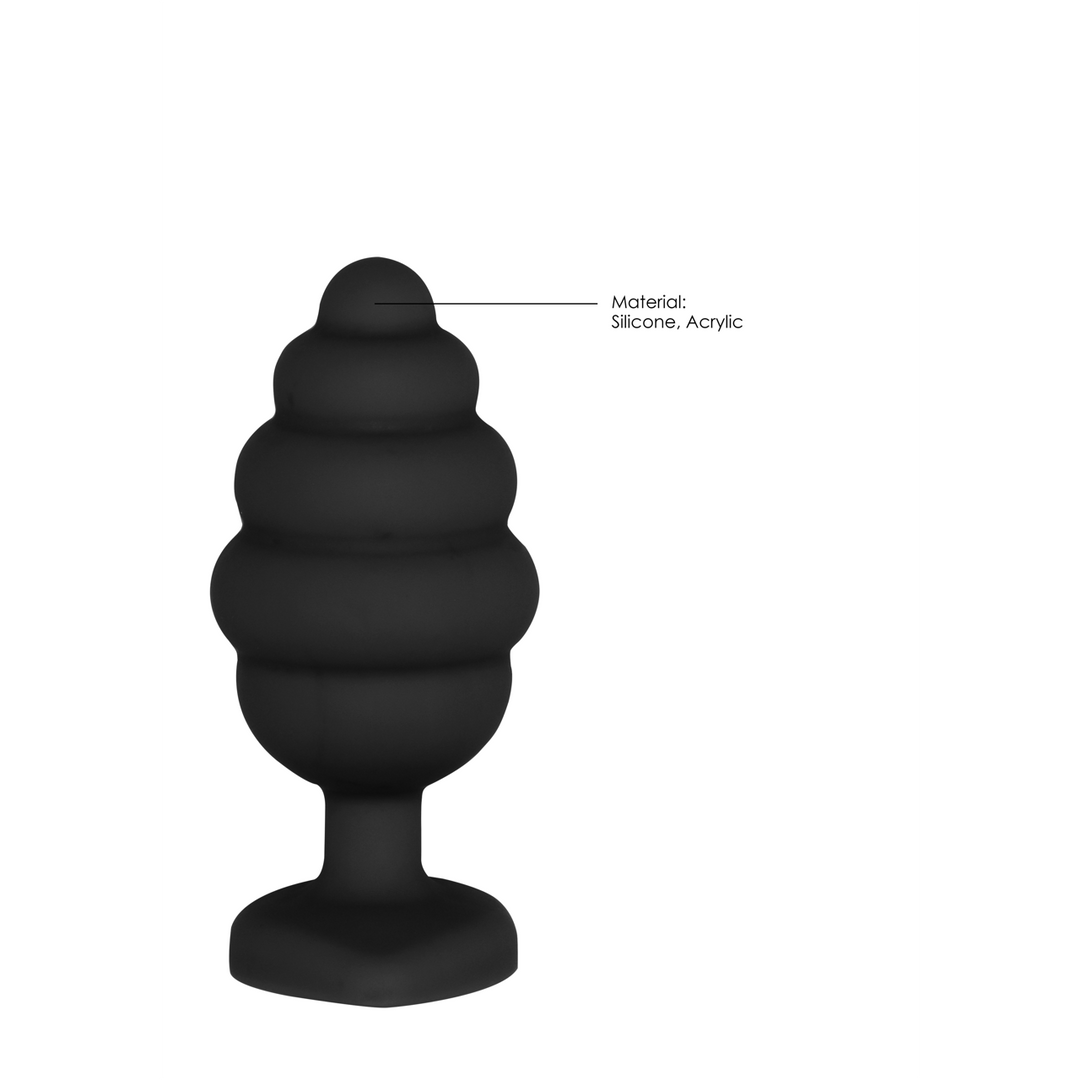 Geribbelde Diamant Hart Plug - Regular - Afbeelding 7