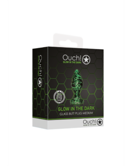 Glazen Butt Plug – Glow in the Dark – Medium