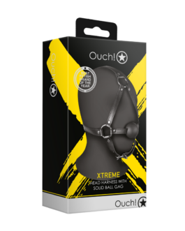 Hoofdharnas met Solid Ball Gag – Zwart