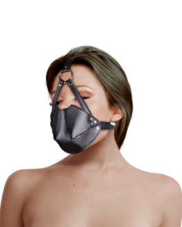 Hoofdharnas met Mondbedekking en Ademend Ball Gag – Zwart