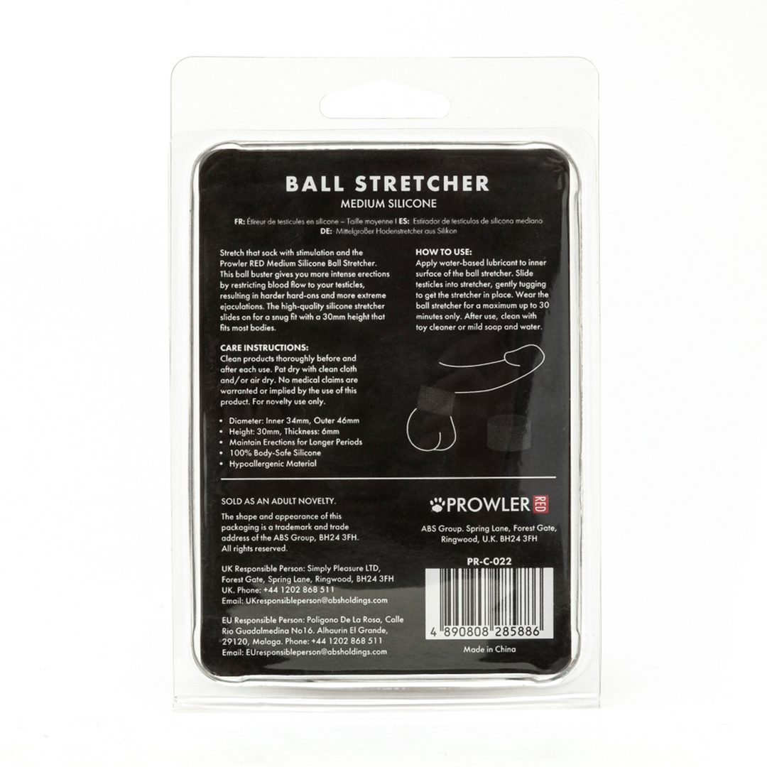 Silicone Ball Stretcher - Medium - Zwart - Afbeelding 3