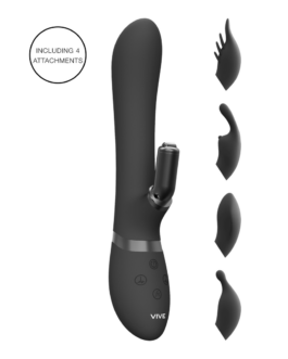 Chou – G-Spot Rabbit Clitoral Stimulator – Zwart