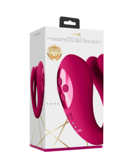 Yoko – Triple Action Vibrator Dual Prongs met Clitorale Pulsatiegolf